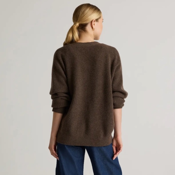 NWT Quince Mongolian Cashmere Fisherman Boxy Cardigan Sweater Small - Picture 4 of 16